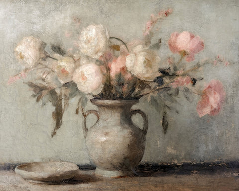 Still Life Pink and White Flowers