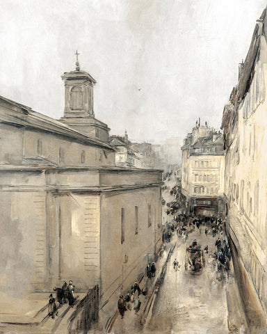 View of the Church of Notre Dame de Lorette and the Rue Fl�chier