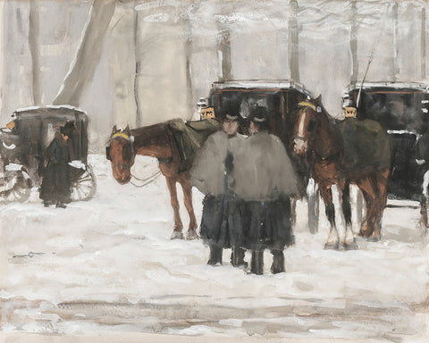 Carriages In The Snow, The Hague
