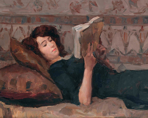 Girl Reading on a Divan