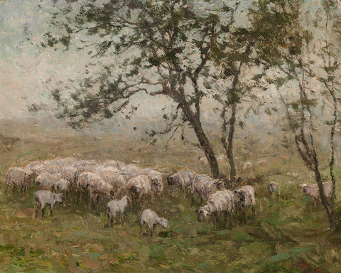William Charles Estall - A Flock of Sheep