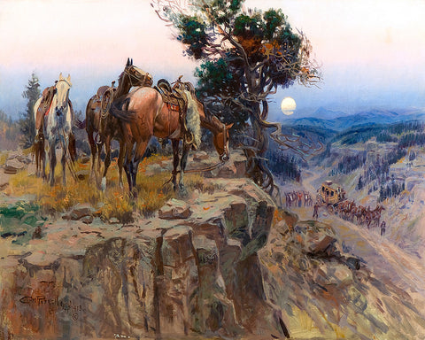 Charles Marion Russell - Innocent Allies, The Holdup