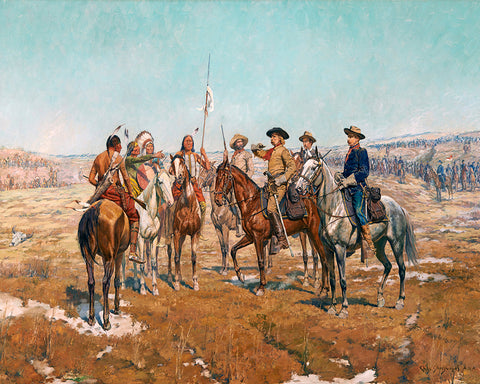 Charles Schreyvogel - Custer's Demand
