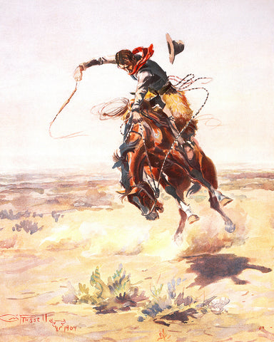 Charles Marion Russell - A Bad Hoss No2