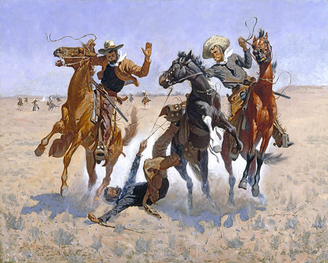 Frederic Remington - Aiding A Comrade