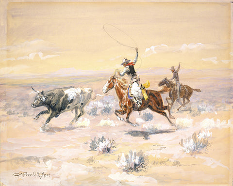 Charles Marion Russell - Cowboys From The Bar Triangle