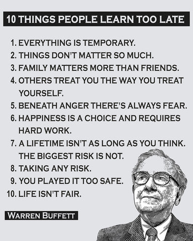 Things People Learn Too Late