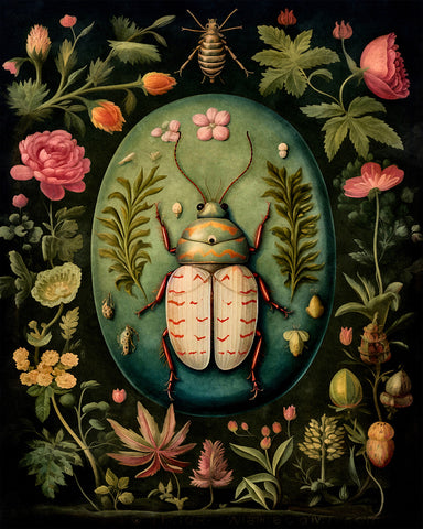 Flowers and Beetle No2