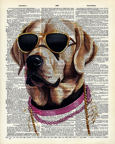 Golden Retriever in Sunglasses No2
