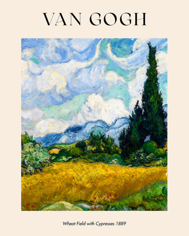 Van Gogh - Wheat Field with Cypresses No6