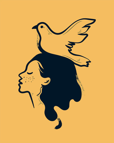 Woman and Dove