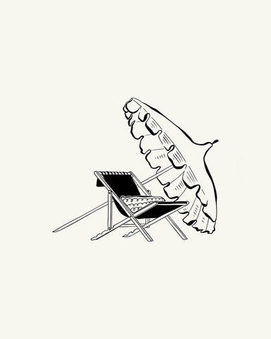 Abstract Beach Chair and Umbrella