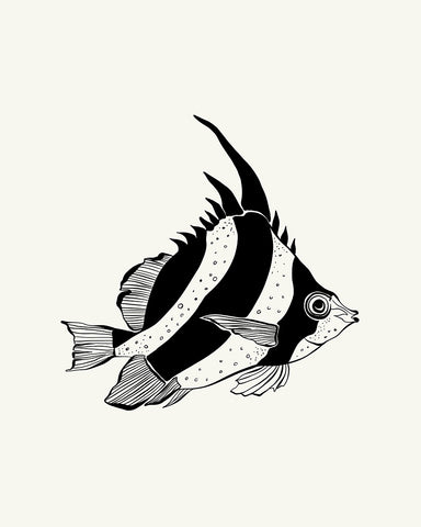 Abstract Striped Fish No2