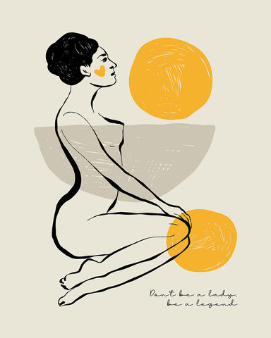 Chic Boho Lady Drawing No2