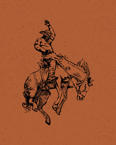 Brown Cowboy Horseback