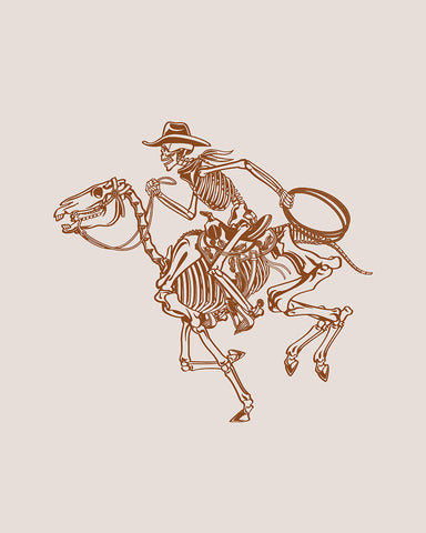 Brown Skeleton Cowboy