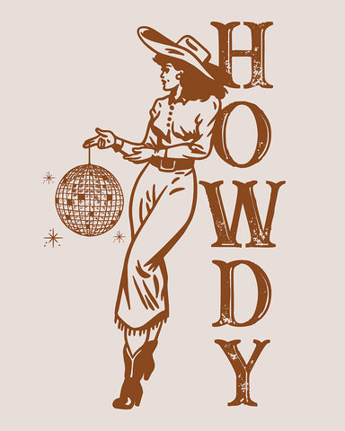 Brown Cowgirl Howdy