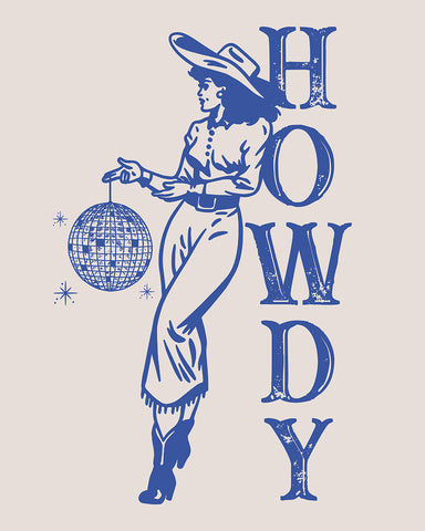 Blue Cowgirl Howdy