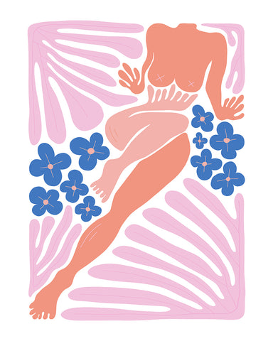 Groovy Lady and Flowers