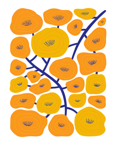 Abstract Yellow Floral