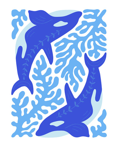 Groovy Blue Orcas