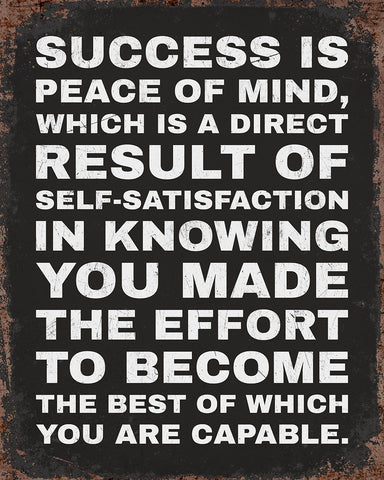Success Is Peace of Mind No1