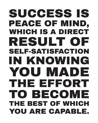 Success Is Peace of Mind No3