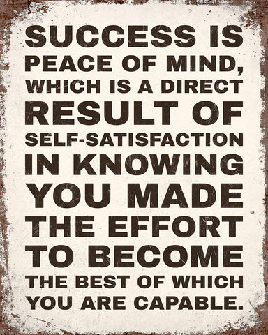 Success Is Peace of Mind No4