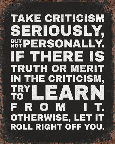 Take Criticism Seriously No1