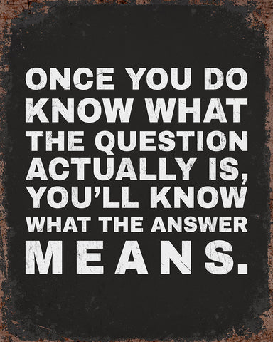 What The Answer Means No1