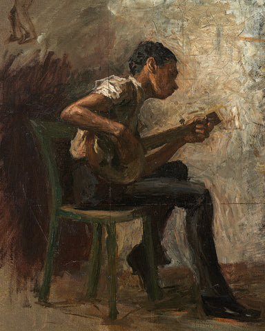 Boy Playing Banjo
