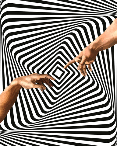 Hands Optical Illusion