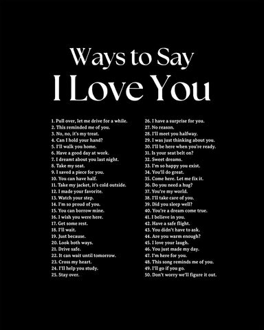 Ways To Say I Love You No6