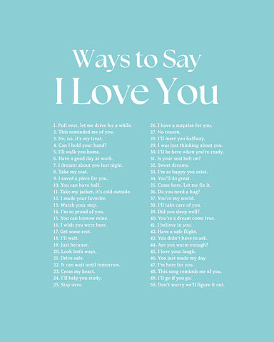 Ways To Say I Love You No7