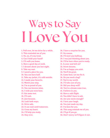 Ways To Say I Love You No9