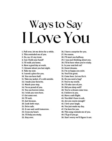 Ways To Say I Love You No10