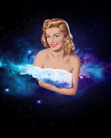 Pin-Up Girl in Galaxy