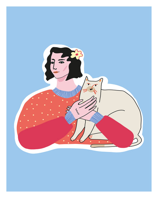 Woman with Cat No1