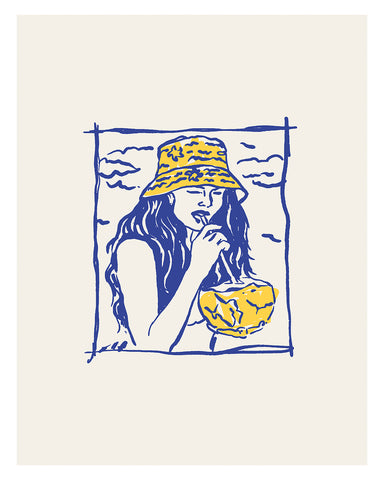 Woman Drinking Coconut