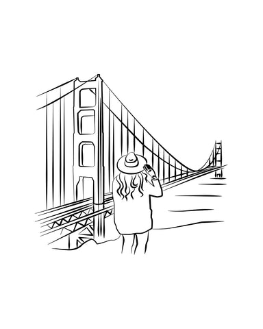 Golden Gate Bridge Sketch