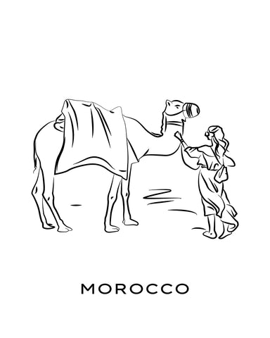 Morocco Camel Sketch