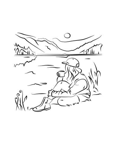Woman In Vacation Sketch