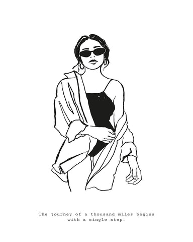 Woman in Swimsuit & Sunglasses