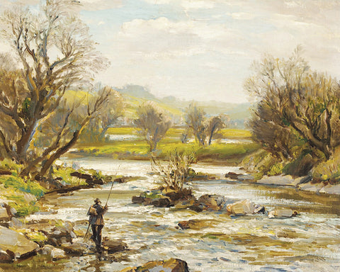 Man Crossing River