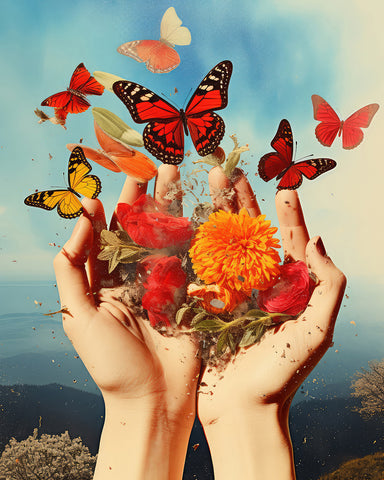 Butterflies on Hands
