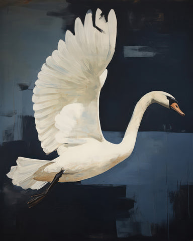 Flying Mute Swan