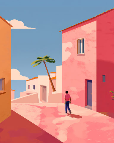 Mediterranean Pink Houses