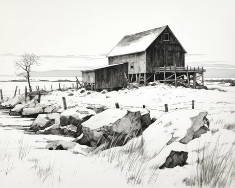Winter Barn