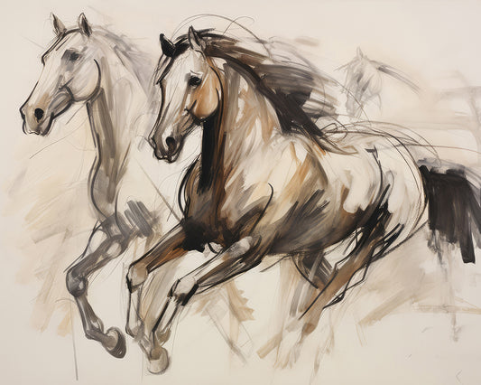Running Horses Sketch