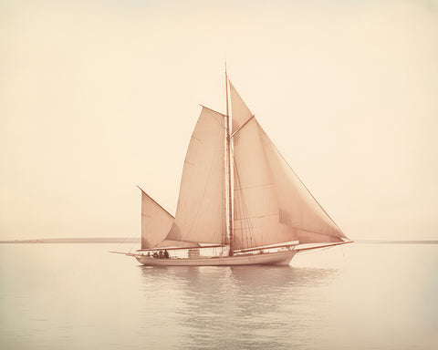 Sailing Ship on Calm Ocean